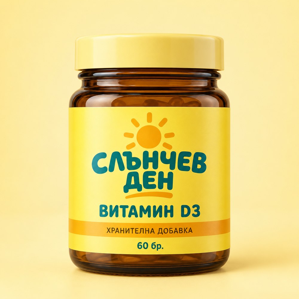 СЛЪНЧЕВ ДЕН Витамин D3 — опаковка от 60 бр.
